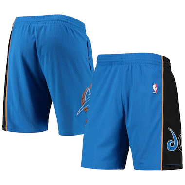 Men's Mitchell & Ness Blue Washington Wizards 2002-03 Hardwood Classics Swingman Shorts