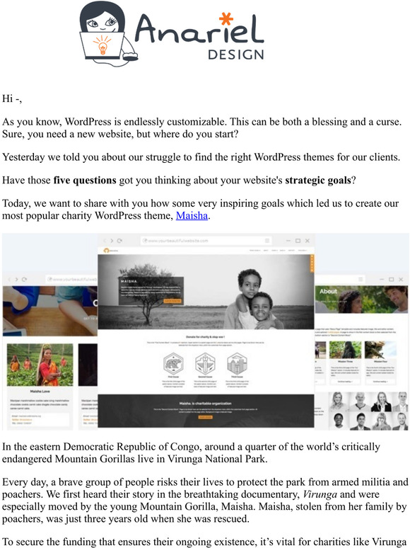 How Virunga inspired a WordPress theme for charities