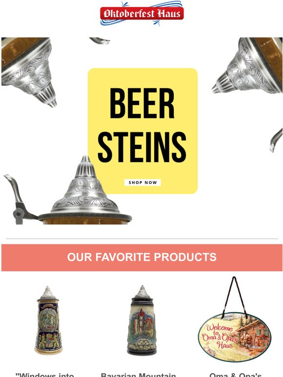 Summer is almost here! It's time for beer steins! Explore now our beer stein collection 