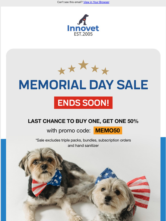 Our Memorial Day Sale Ends Soon!