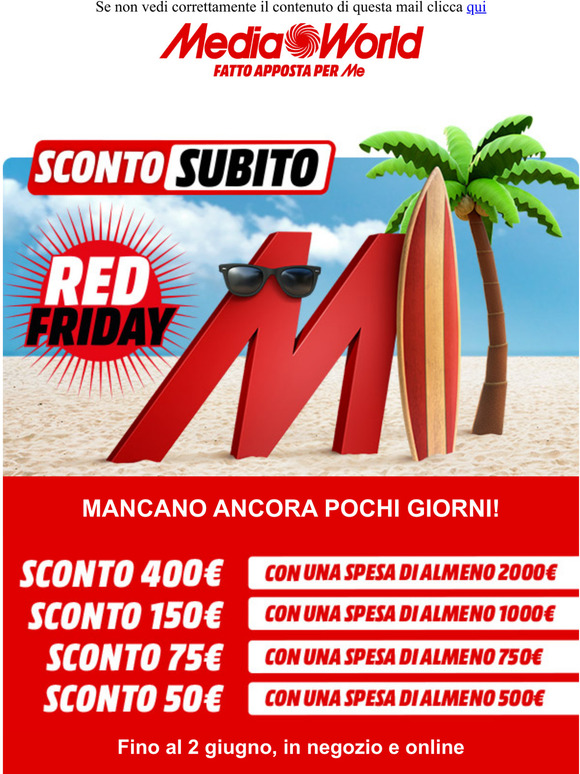 Sconti fino a 400? Hai tempo fino al 2.06