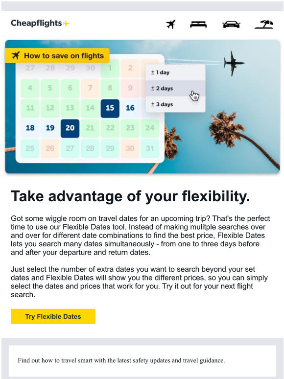 Are you flexible with your travel dates?