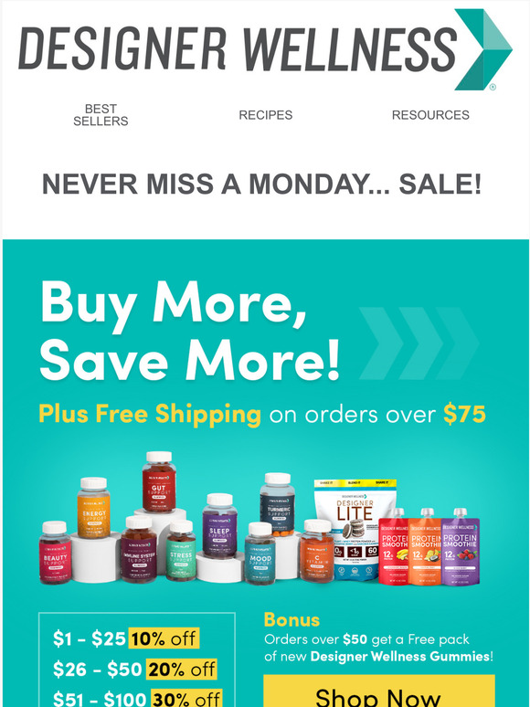 Never miss a Monday... sale!