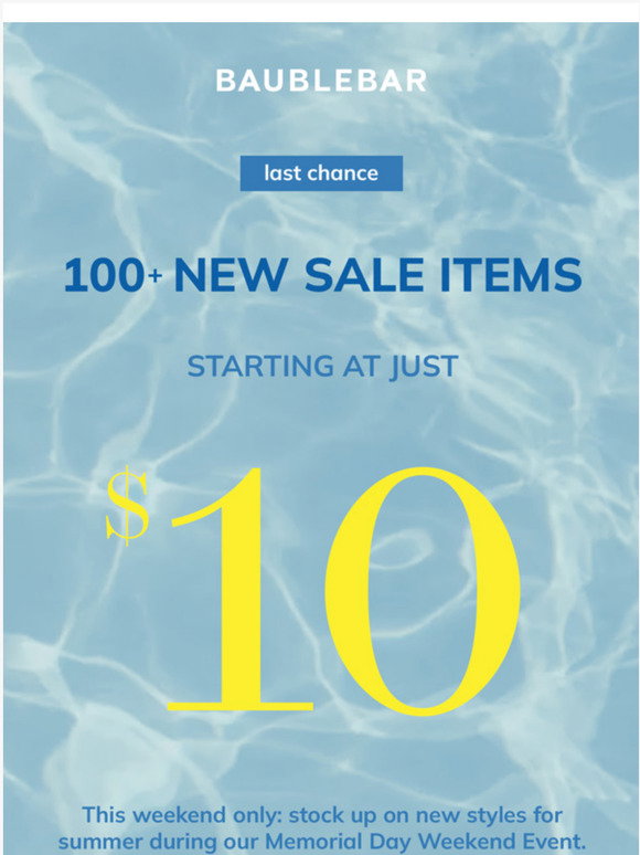 BaubleBar Email Newsletters Shop Sales Discounts And Coupon Codes