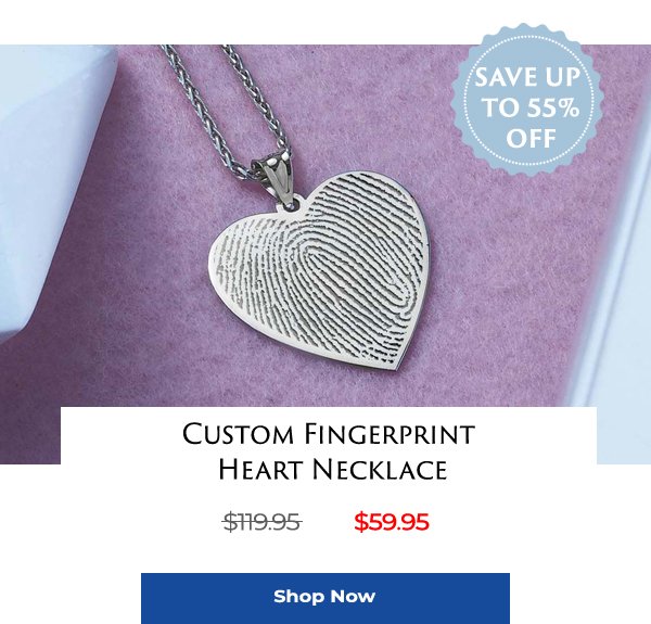 Fingerprint Heart Charm