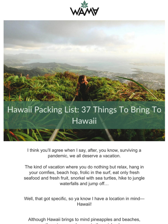 WAMA Underwear Hawaii Packing List 37 Things To Bring To Hawaii Milled