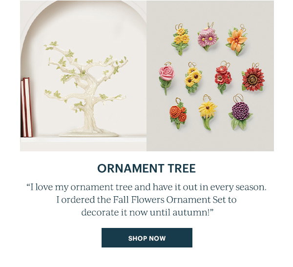 Ornament Tree "I love my ornament tree and have it out every season. I ordered the Fall Flowers Ornament Set to decorate it now until autumn!" SHOP NOW