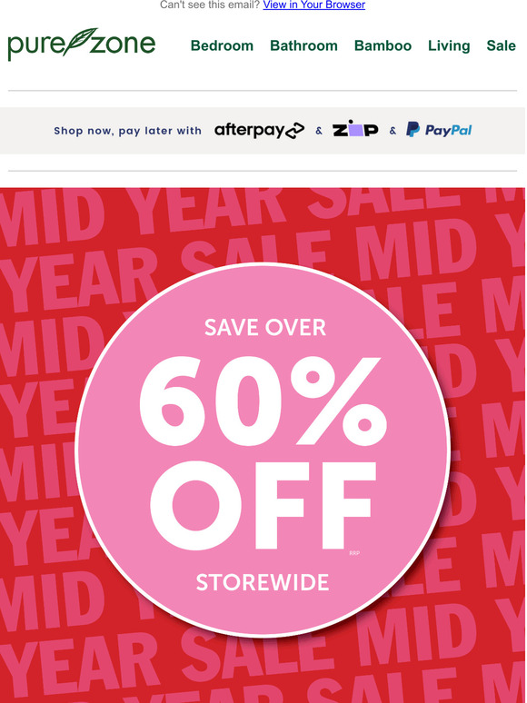 Pure Zone FINAL HOURS TO SAVE OVER 60 OFF STOREWIDE Milled