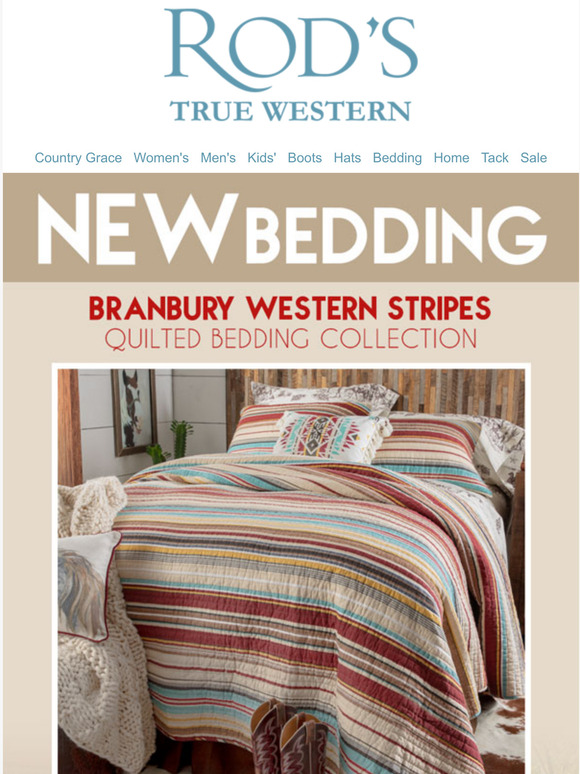 rods New Westernthemed quilt bedding is now available! Milled