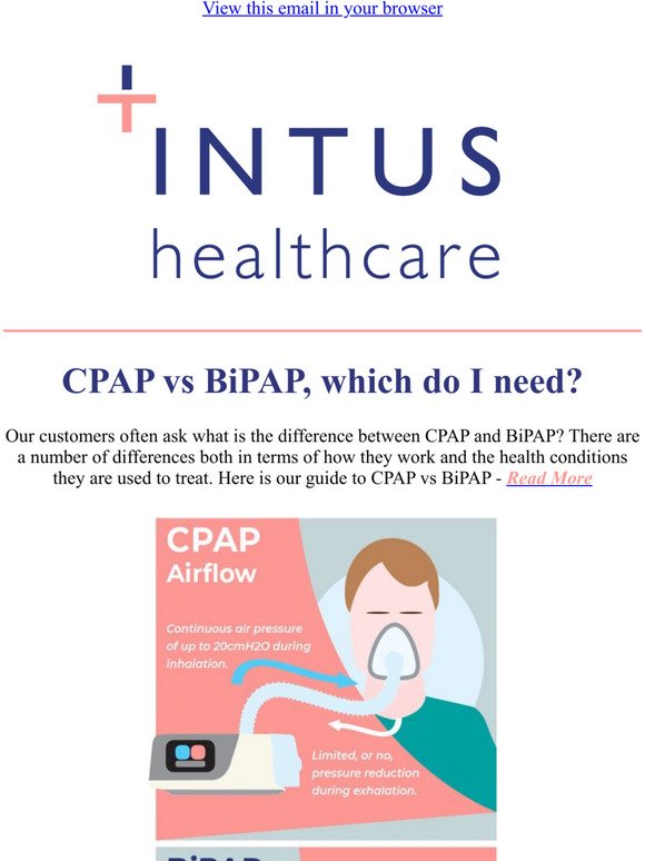 Intus Healthcare - CPAP vs BiPAP and the latest news
