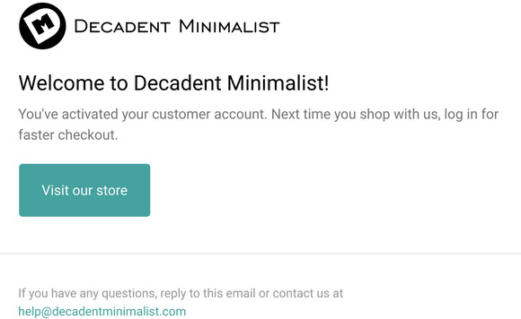 Customer account confirmation