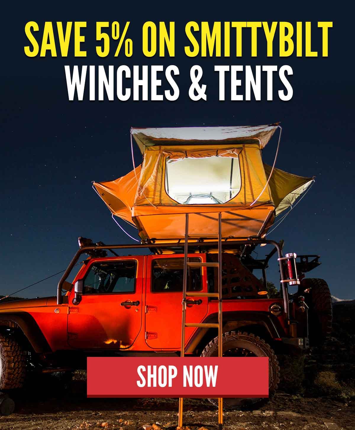 Save 5% On Smittybilt Winches & Tents