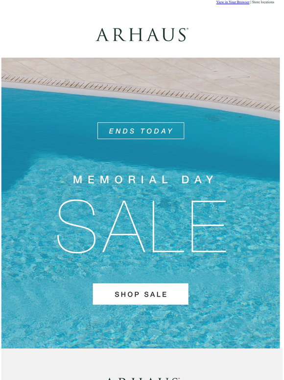 Arhaus ENDS TODAY The Memorial Day Sale Milled