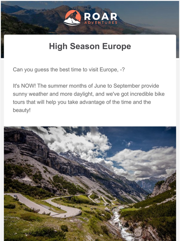 Guess the best time to bike Europe?