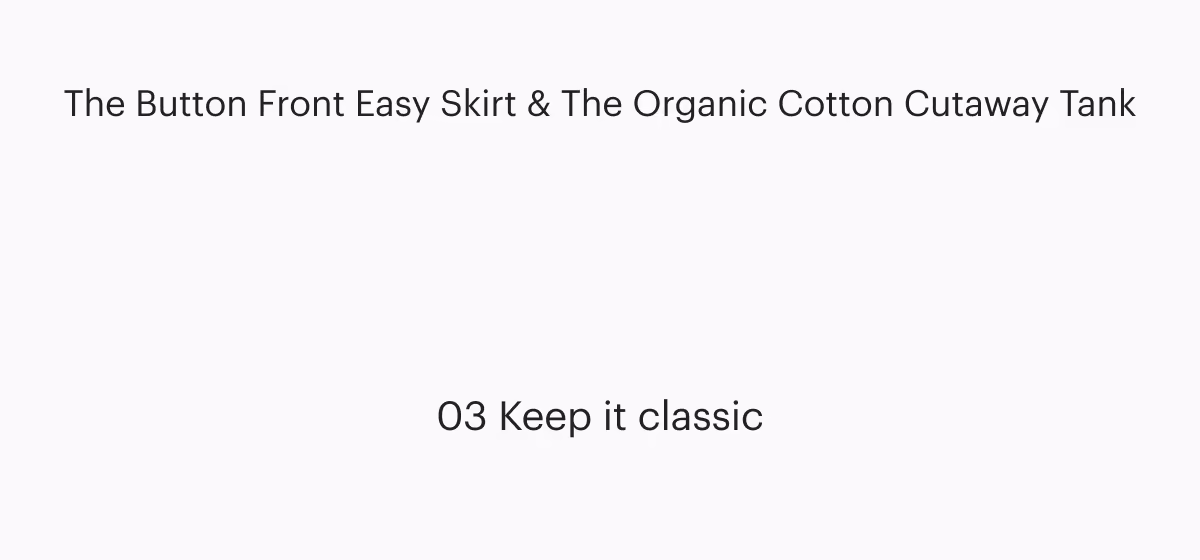 Keep it classic