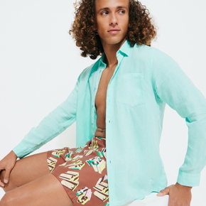 Men Swim Trunks Monogram 3D - Vilebrequin x Palm Angels