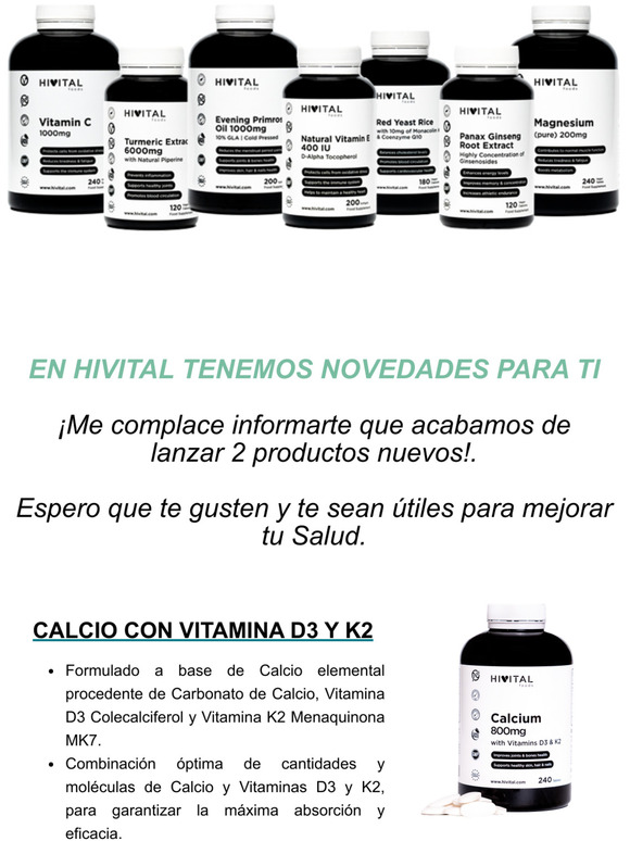 Nuevos productos CALCIO y GARCINIA CAMBOGIA