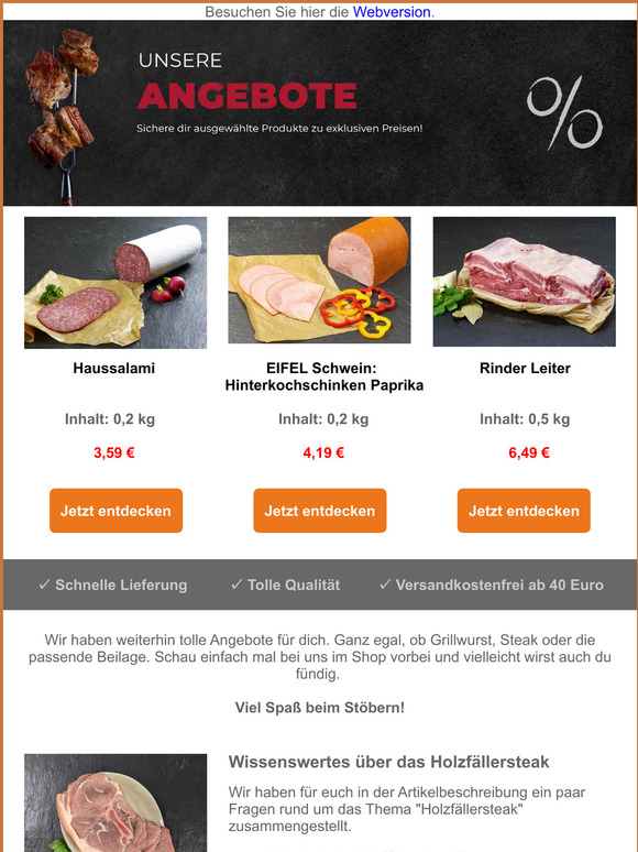Das Holzfllersteak | Moselmetzger.de