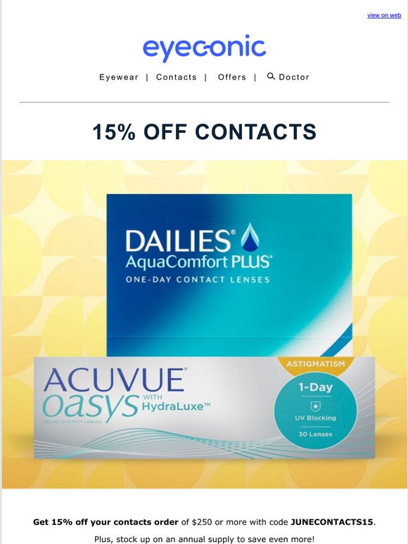  15% Off Contacts