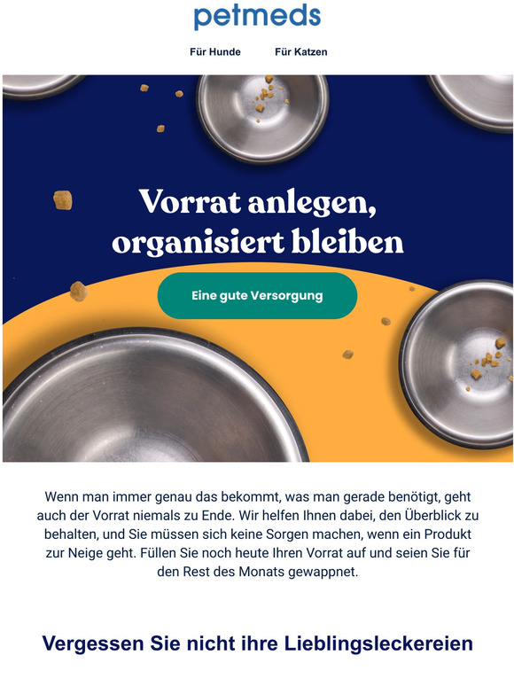 Damit Ihnen der Vorrat niemals ausgeht