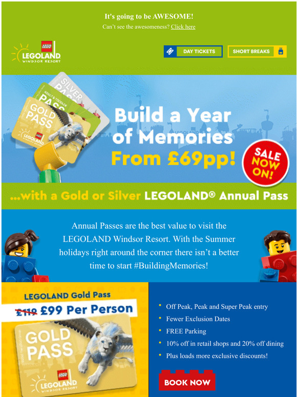 LEGOLAND LEGOLAND Annual Pass Sale now on! Milled