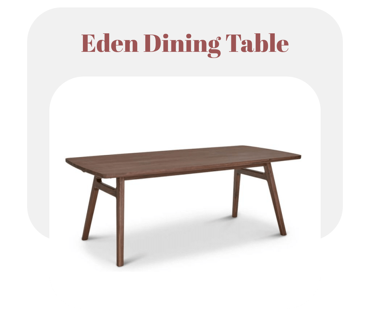 Eden Modern Extendable Walnut Wood Dining Table