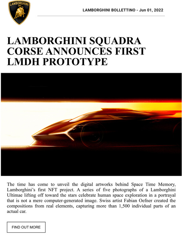Lamborghini Squadra Corse Announces First LMDH Prototype