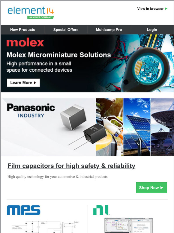 Selection of recommended products, offers & more