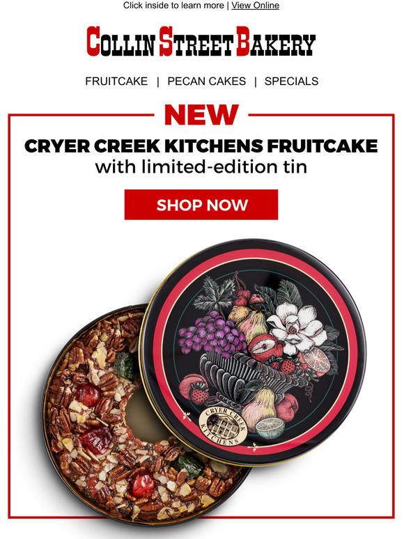 Collin Street Bakery Introducing our NEW limitededition fruitcake