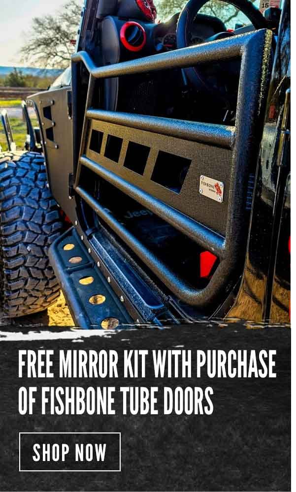 Free Mirror Kit with Purchase of Fishbone Tube Doors