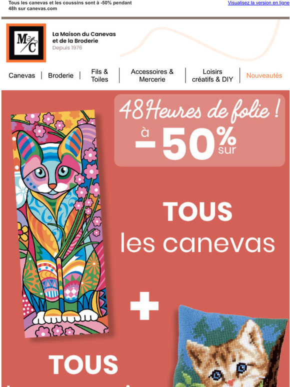 Maison Du Canevas Et De La Broderie 48h De FOLIE Sur Canevas Com Milled