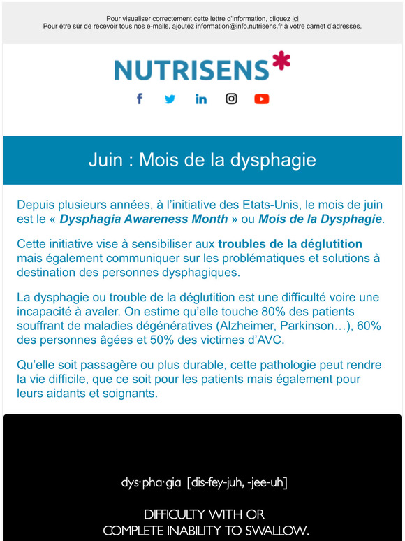 MOIS DE LA DYSPHAGIE : a commence aujourd'hui !