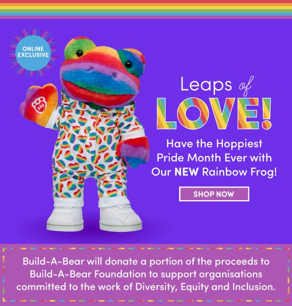 Build-a-Bear : Have a Hoppy Pride Month with Our NEW Rainbow Frog!