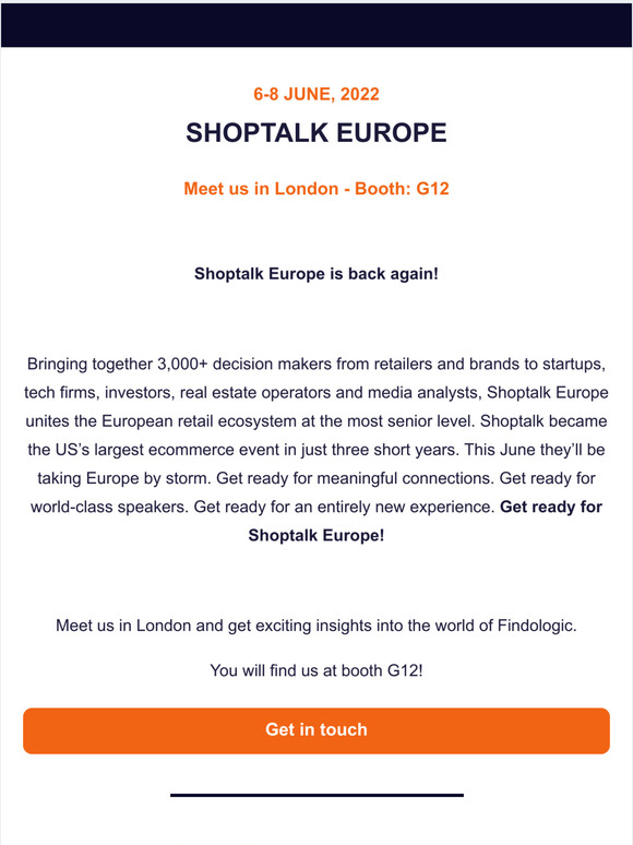 Meet us in Person! Shoptalk 2022