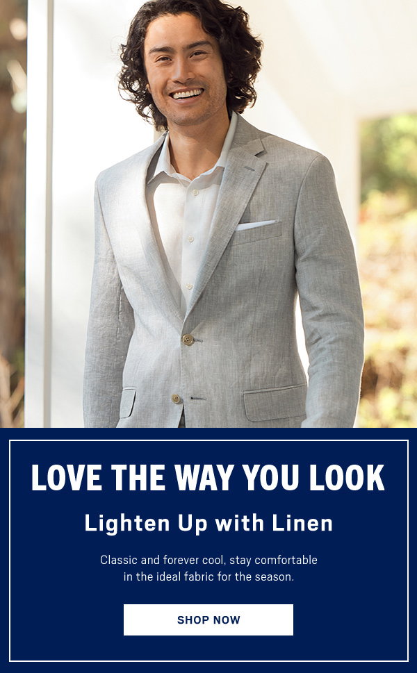 Men's Wearhouse Love the way you look in linen suits from JOE Joseph