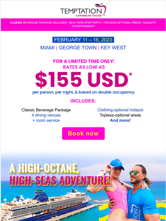 Temptation Experience Caribbean Cruise 2023 Naughty Promo To Save