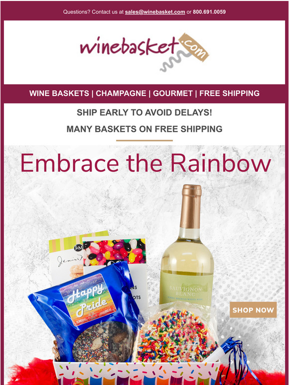 Colorful Baskets for Pride Month Milled