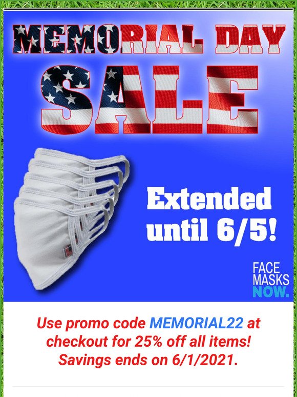 Memorial Day Deals Extended!