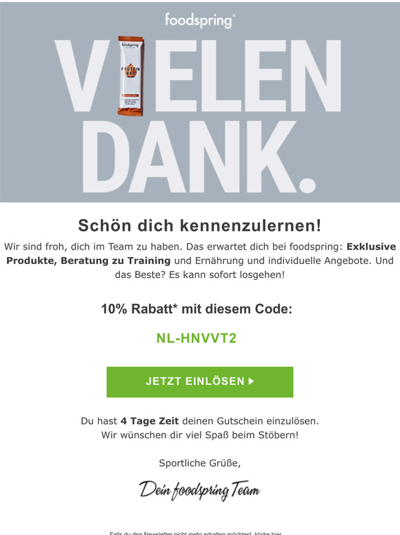 Willkommen in der foodspringfamily!