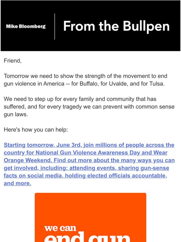 Tomorrow: You can help end gun violence