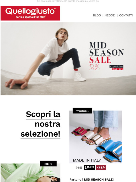 ADESSO: partono i MID SEASON SALE! 