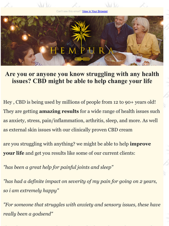Are you struggling with any issues like pain or sleep?