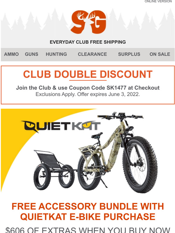 The Sportsman's Guide Buy a QuietKat EBike and Get a Free Accessory