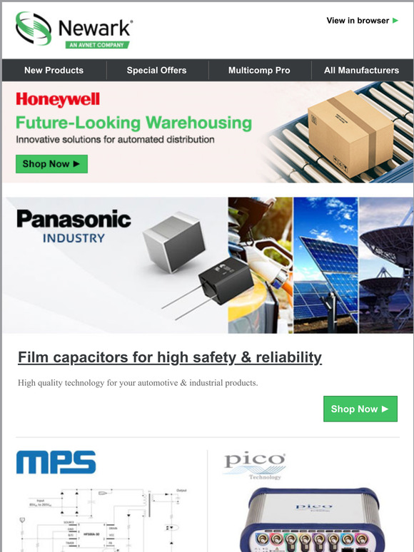 Selection of recommended products, offers & more