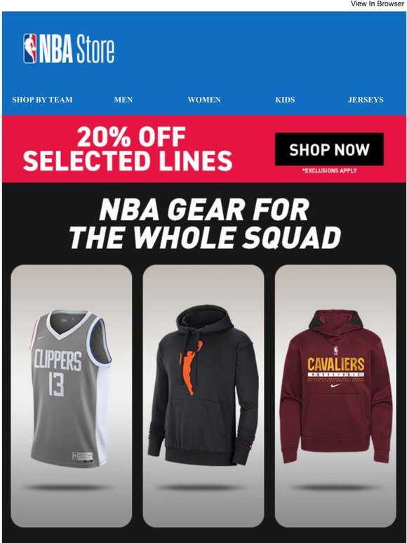 NBA Store FR: Up To 40% Off Ends TONIGHT!