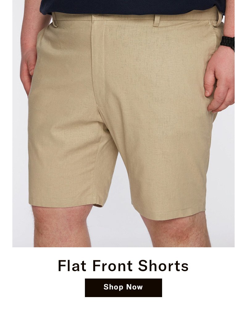 flat front shorts