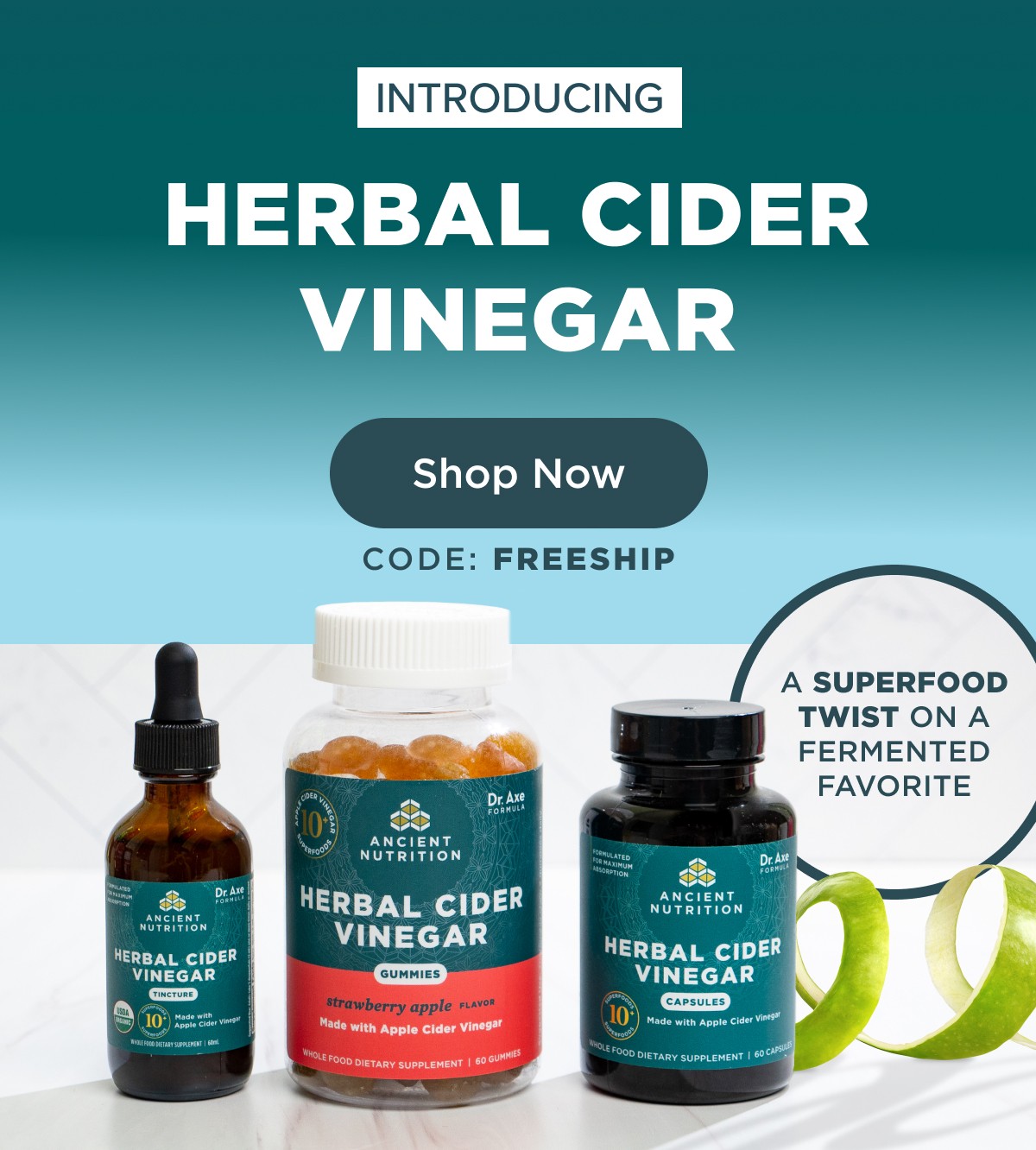 Dr. Axe New apple cider vinegar with a superfood twist Milled