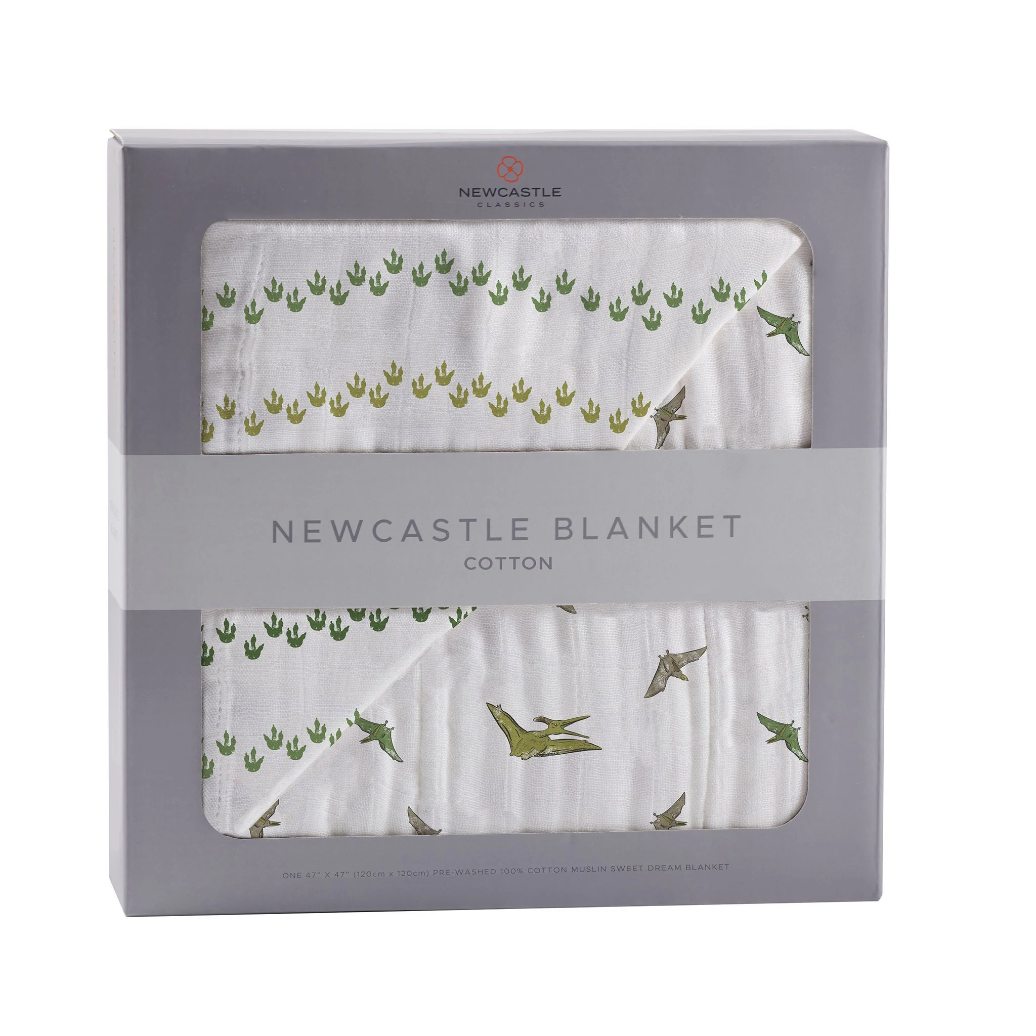 Image of Dino Feet Cotton NewcastleBlanket