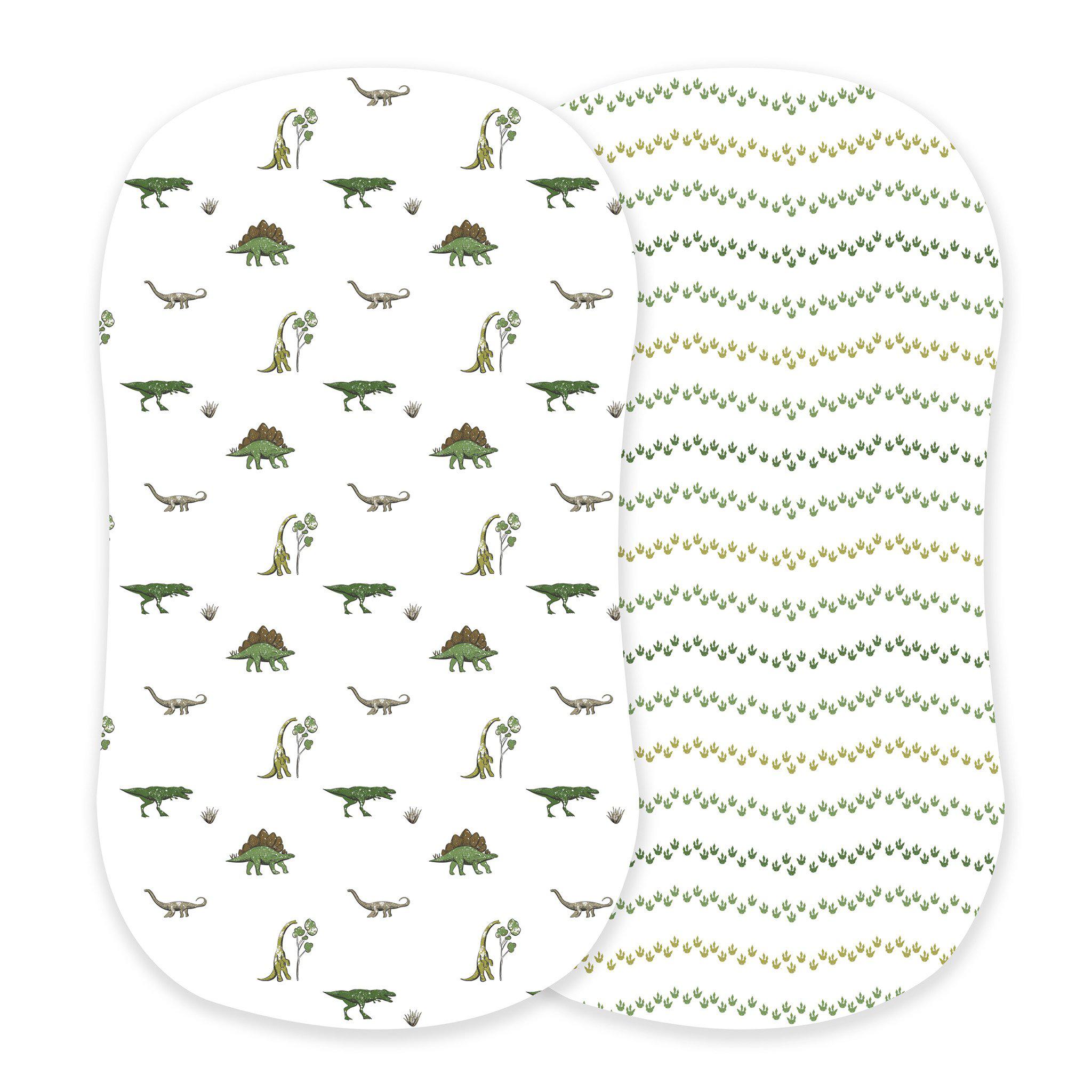 Image of Dino Days and Dino Feet Bassinet Sheets