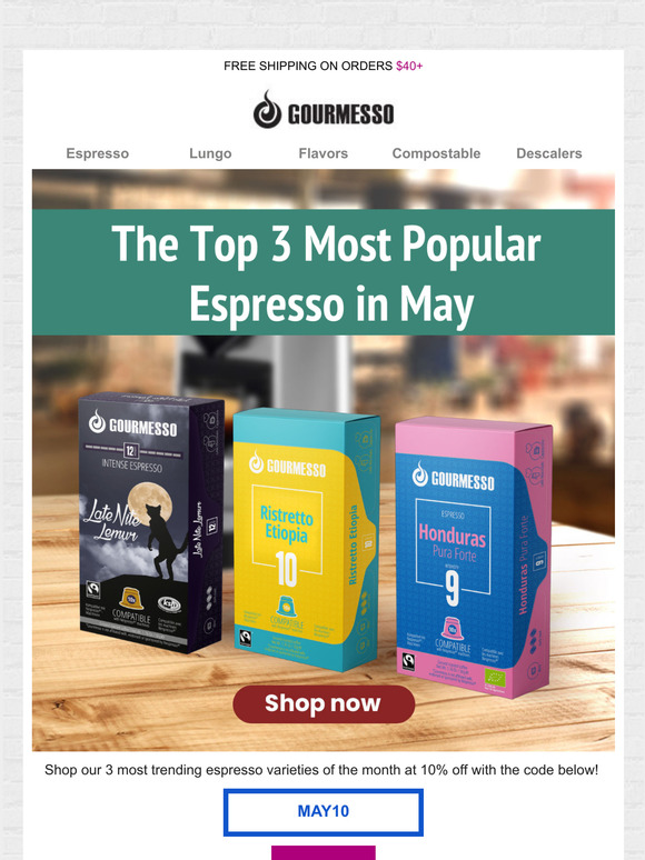 The top 3 Most Popular Coffees in May